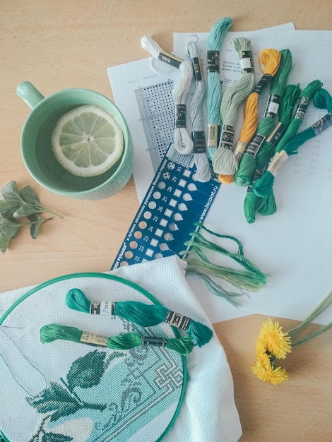 Zestaw kursu haftu i narzędzia